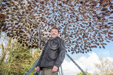 39377283-Mark Reed with his Tree of Life sculpture, which was ...