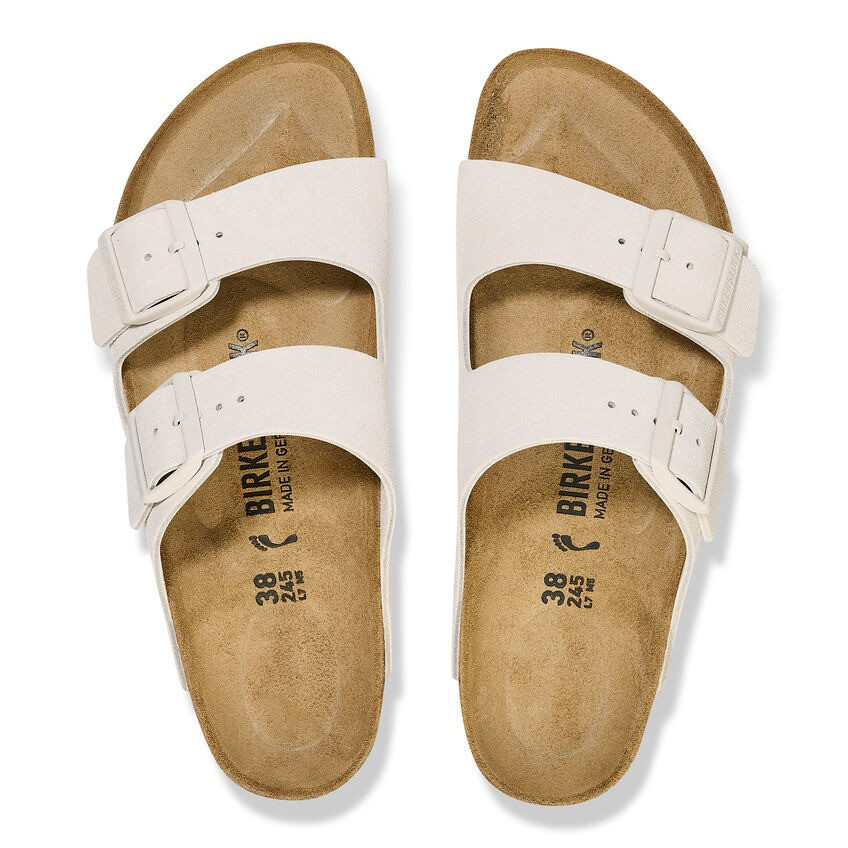 Zoccoli Donna White Mountain Vinto 2 - Pelle Scamosciata Liscia, Colore Shell D Uf, Taglia 36 EU, Con Cinghia Regolabile E Soletta Imbottita, Dettaglio Traforato A Rombo