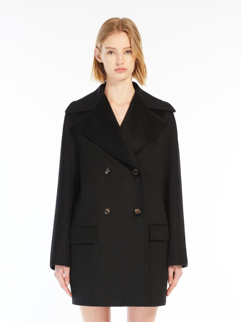 Max Mara Weekend - Cappotto Kent doppiopetto in lana nero