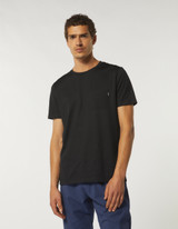 Dondup - T-shirt regular mezza manica in jersey nera