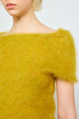 Semicouture - Maglia Juliane in mohair color senape