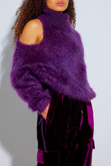 Semicouture - Maglia Karine in mohair color viola