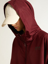 Golden Goose - Giacca a vento Anorak con cappuccio bordeaux