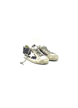 Golden Goose - Super-Star donna in glitter antracite con stella bianca