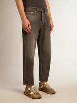 Golden Goose - Jeans neri da uomo dall'effetto stonewashed