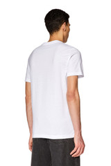 Diesel - T-shirt con logo D applicato T-Diegor-D bianca