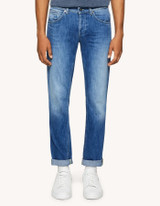 Dondup - Jeans George skinny in denim stretch blu lavaggio medio pulito