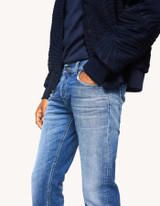 Dondup - Jeans Mius slim in denim stretch organico blu lavaggio medio pulito