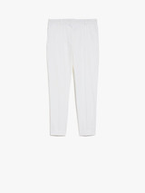 Max Mara Weekend - Pantalone Stemma a sigaretta in cotone bianco