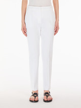 Max Mara Weekend - Pantalone Stemma a sigaretta in cotone bianco