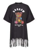 Barrow -  Abito in jersey nero stampa orso