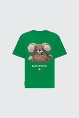 Barrow - T-shirt Up side down Teddy Print verde