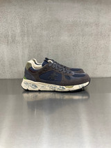 Premiata - Sneakers Mase in tessuto tecnico blu e pelle scamosciata marrone