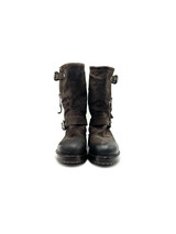 Strategia - Stivale biker in pelle vintage marrone