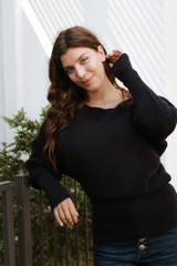 Philosophy di Lorenzo Serafini - Maglioncino in misto lana blu