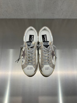 Golden Goose - Super-Star uomo in pelle burro con scritte a contrasto sulla tomaia