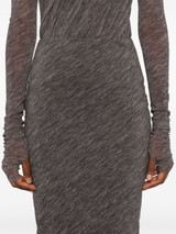 Philosophy di Lorenzo Serafini - Gonna tubino in tulle stretch grigio melange