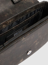 Diesel - 1DR - Iconica borsa a spalla in pelle marrone effetto marmorizzato