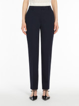 Max Mara Studio - Ermes - Pantalone slim in jersey blu