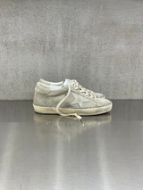 Golden Goose - Super-Star donna in suede sabbia e dettagli glitterati argento