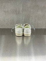 Golden Goose - Ball Star donna in pelle bianca con stella rosa cipria e lacci argento