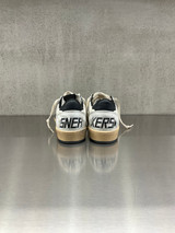 Golden Goose - Ball Star uomo in pelle bianca con stella e talloncino in pelle nera