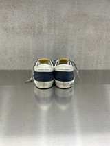 Golden Goose - Super-Star uomo in pelle burro e blu con stella laminata bronzo