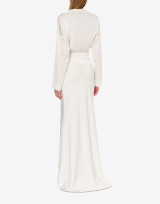 Philosophy di Lorenzo Serafini - Blusa in crêpe fluido avorio