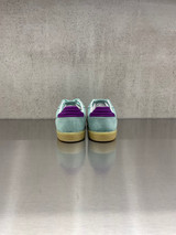 Alohas - Sneakers Tb.490 in suede verde acqua con dettagli viola