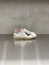 4B12 - Sneakers SUPRIME - D320 in pelle bianca e glitter oro