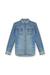 Diesel - Camicia d-vega in denim blu vhiaro
