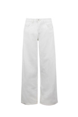 Icon Denim - Jeans Bea a gamba larga e vita bassa bianco