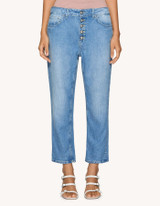 Dondup - Jeans Koons loose in denim fisso medio chiaro pulito
