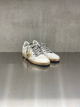 Golden Goose - Ball Star donna in pelle bianca con stella e talloncino oro