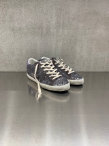 Golden Goose - Super-Star donna con glitter  e stella in suede antracite