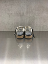 Golden Goose - Ball Star donna in pelle bianca con stella e talloncino in glitter degradè argento