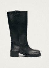Alohas - Stivali Sajan in pelle vintage nera