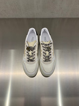 Premiata - Sneakers Micol in pelle bianca e talloncino nero e lacci maculati