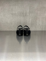 Bibi Lou - Ballerina in pelle scamosciata nera con borchie