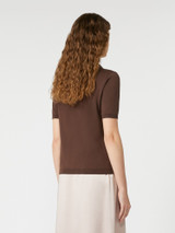 Max Mara Weekend - Polo Roncolo in seta e cotone cioccolato