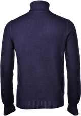 Gran Sasso - Dolcevita in lana merino vintage 2 fili blu