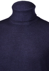 Gran Sasso - Dolcevita in lana merino vintage 2 fili blu