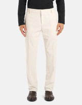 Dondup - Pantaloni Gaubert slim in velluto a coste panna