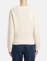 Dondup - Maglia collo cratere regular in alpaca e lana fantasia panna