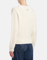 Dondup - Maglia collo cratere regular in alpaca e lana fantasia panna