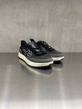 Premiata - Sneakers Nous in pelle verde bosco e tessuto tecnico nero