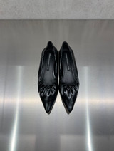 Twenty Fourhaitch - Ballerina Kibar a punta nera con dettaglio arricciato