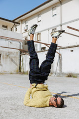 Golden Goose - Marathon uomo con tomaia in nylon verde e stella nera