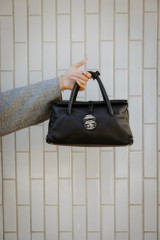 Zanellato - Borsa Dotta small in pelle liscia Black Lavagna