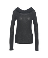 8PM - Maglia Ophelia con scollo a cascata in misto cashmere nera